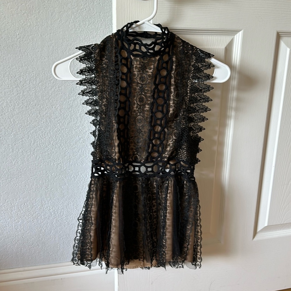 Black lacey top